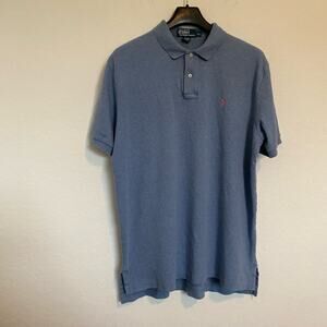 Polo Ralph Lauren Men's XL Heathered Blue Short Sleeve‎ Polo Shirt